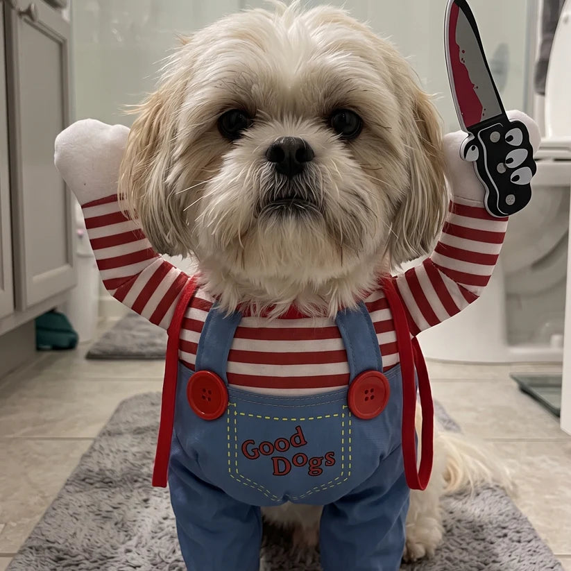FrightPup Costume – Funny Horror Dog Costume with Adjustable Arms for Halloween & Photos
