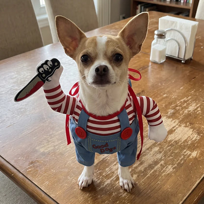 FrightPup Costume – Funny Horror Dog Costume with Adjustable Arms for Halloween & Photos