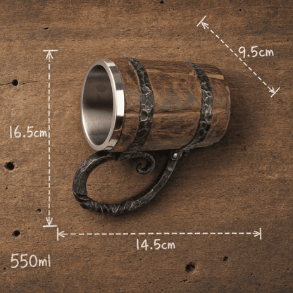 Rustic Viking Beer Mug – Stainless Steel Tankard