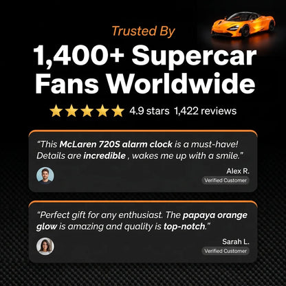 Realistic Sports Car Digital Alarm Clock with LED Display