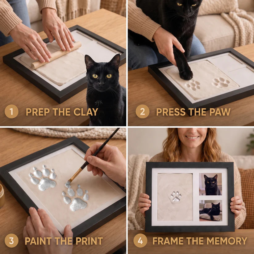 Pet Paw Print Keepsake Frame Kit