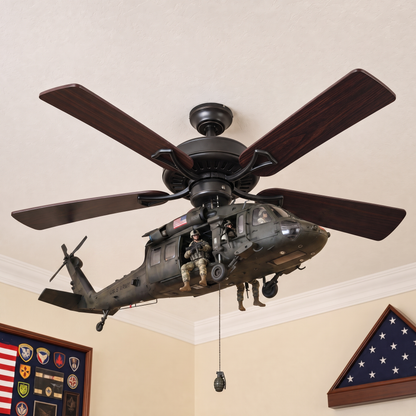 RotorStrike ceiling Fan Helicopter Attachment
