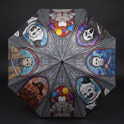 NightVault Stained Glass Horror Umbrella