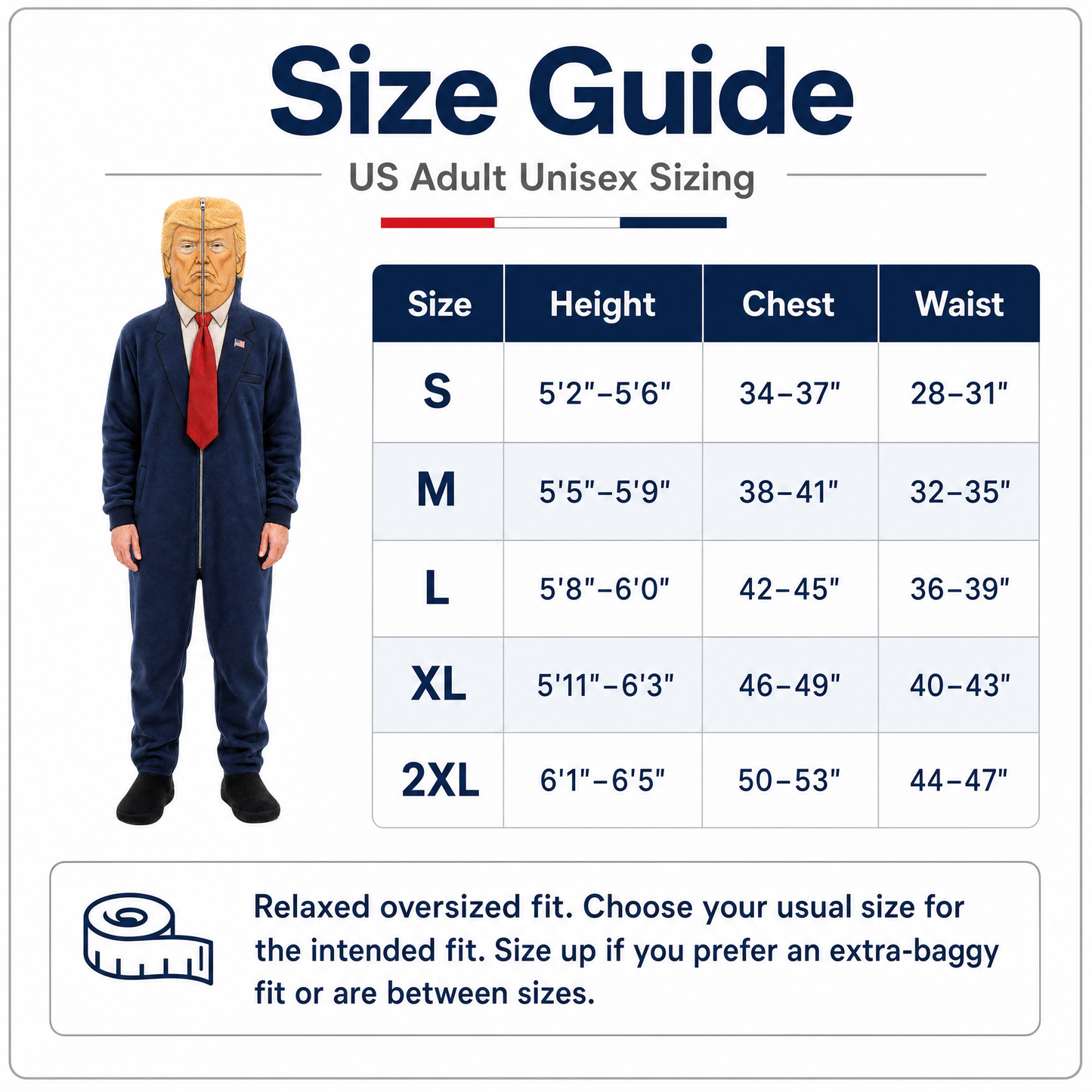 DonSuit Presidential Costume Onesie