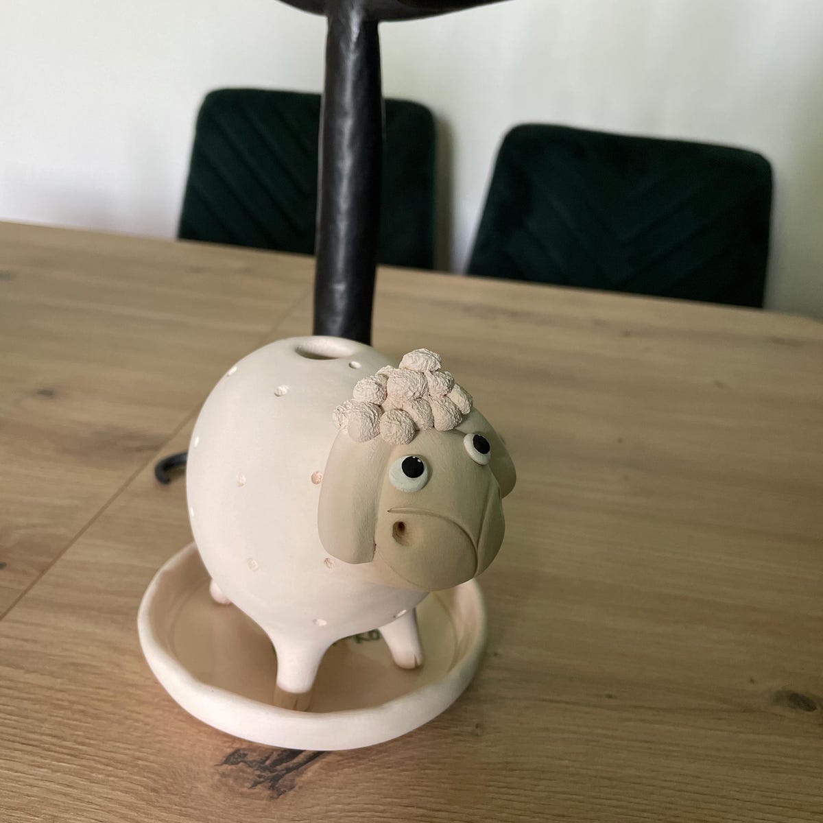 Mini Ceramic Plate for Sheep shaped micro-greening ceramic pot Chia-ko 4pcs