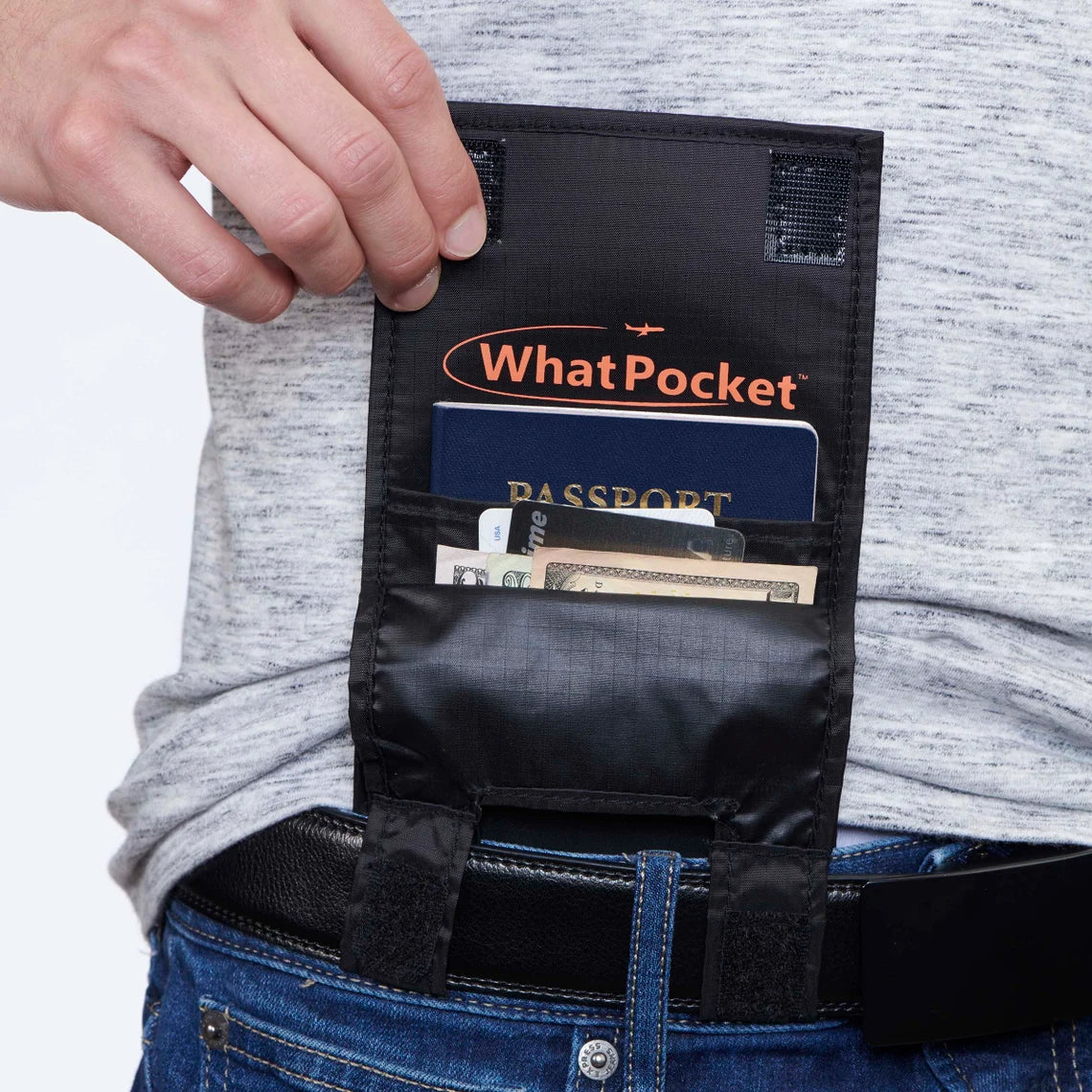 Ultralight Travel Wallet and Money Belt, Converts to Trifold, WhatPocket