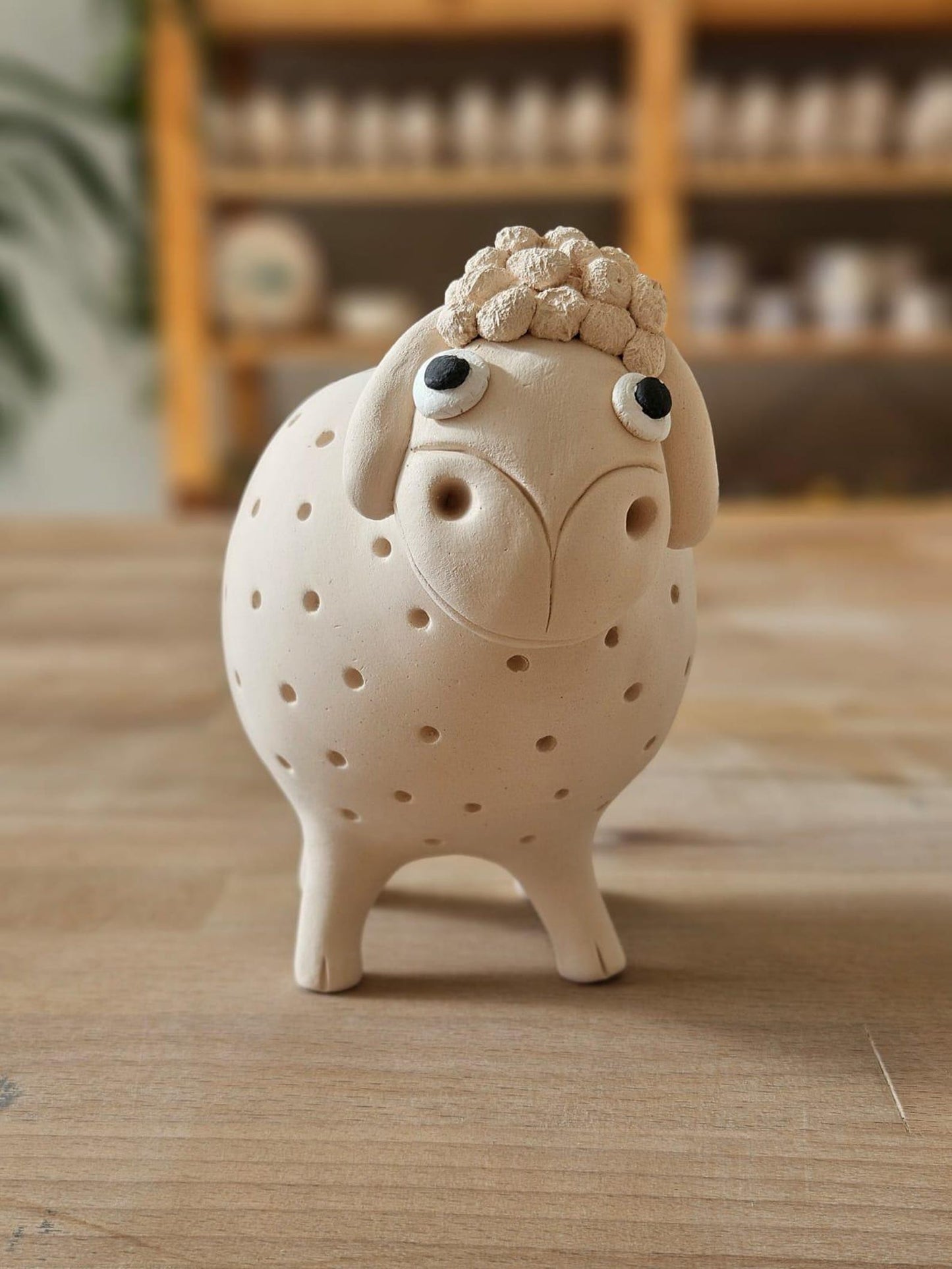 Mini Ceramic Plate for Sheep shaped micro-greening ceramic pot Chia-ko 4pcs