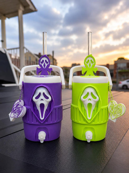 ScreamSip™ Horror Can Holder with Lid, Straw Topper & Can Opener