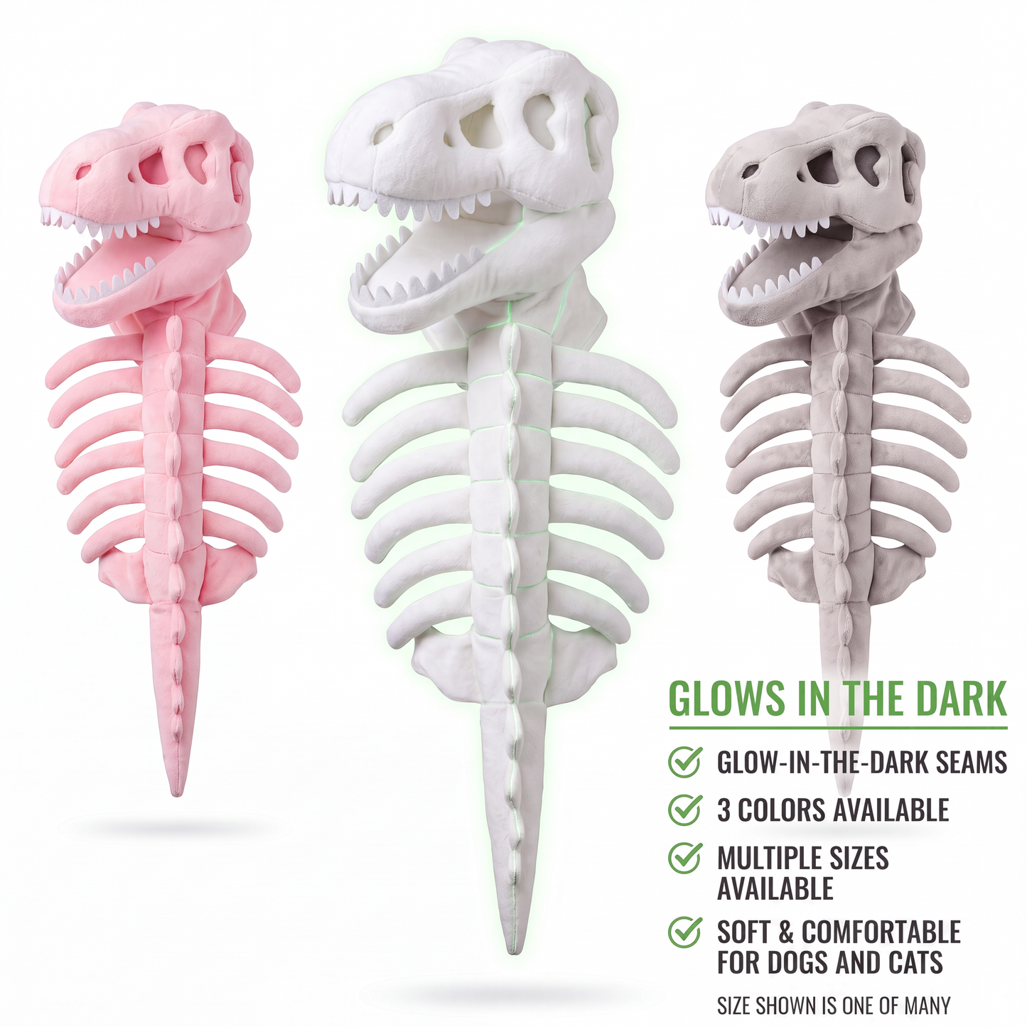 DinoSkeleton Plush Pet Toy