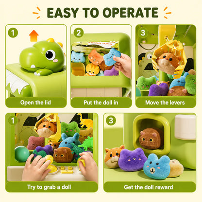 USB Rechargeable Claw Machine Toy with Plush Toys
