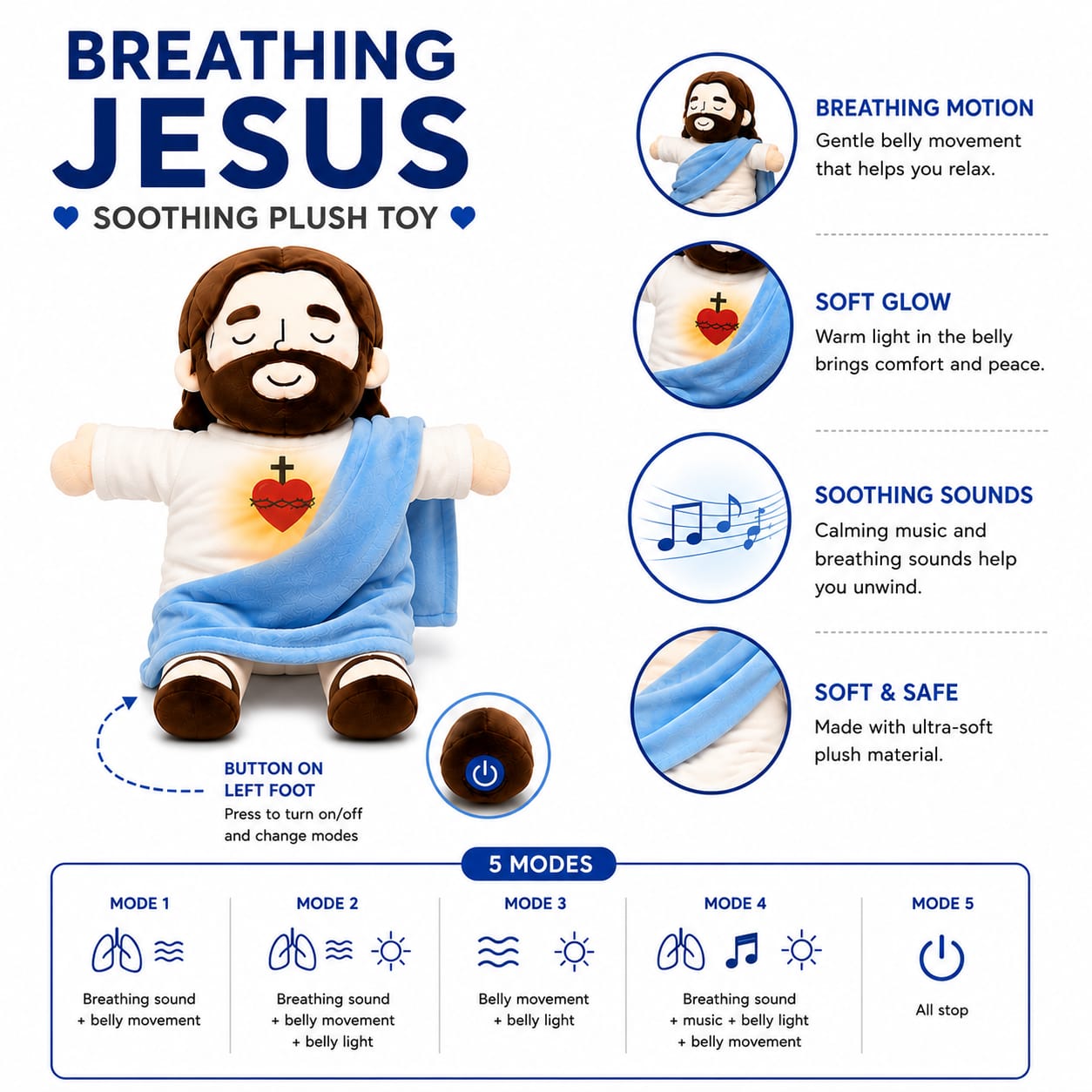 Jesus Breathing Plush 🙏