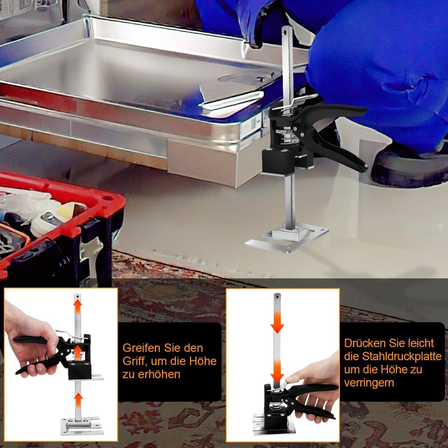 Set of 2 Labor-Saving Hand Levers - 12" Arm, 240kg Capacity
