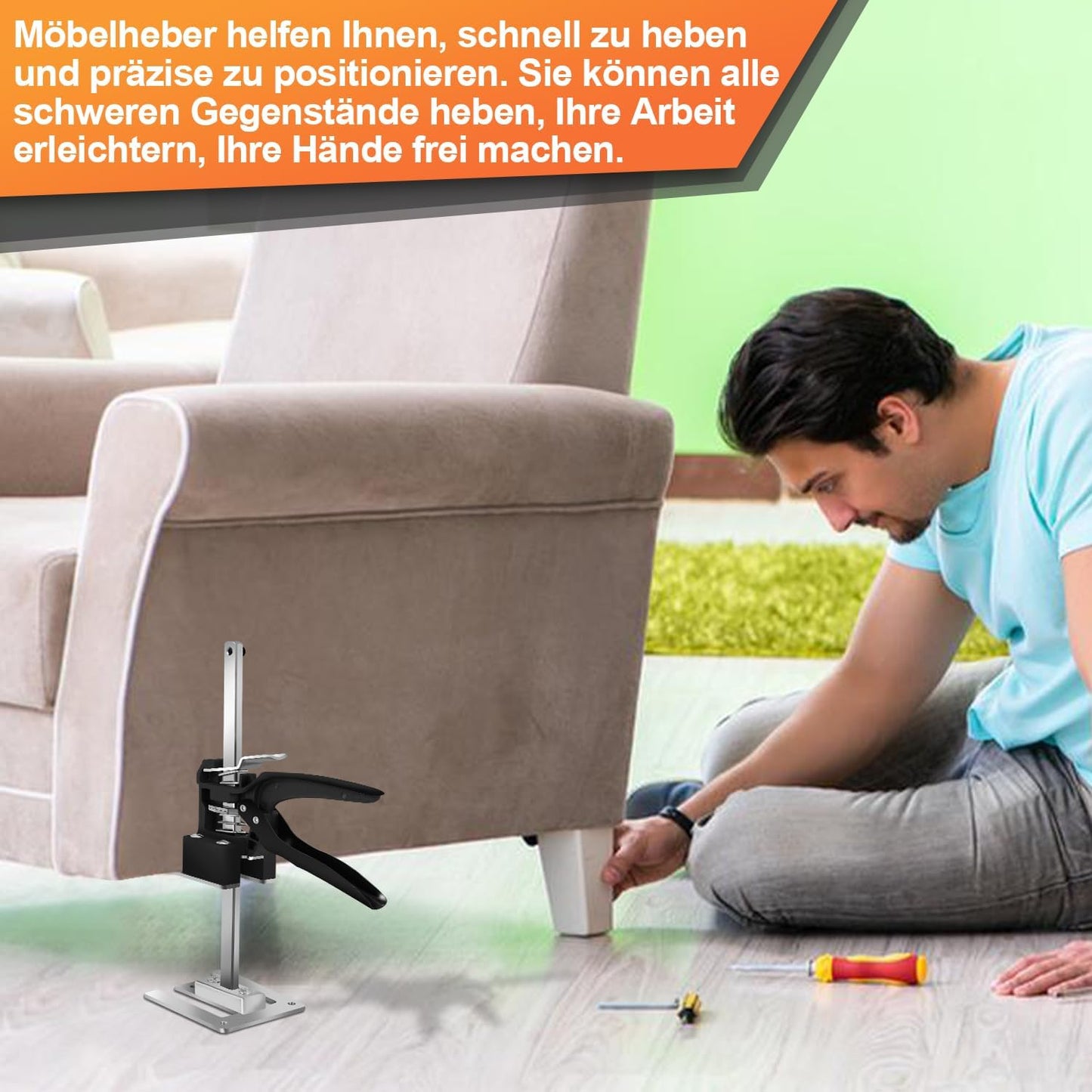Set of 2 Labor-Saving Hand Levers - 12" Arm, 240kg Capacity