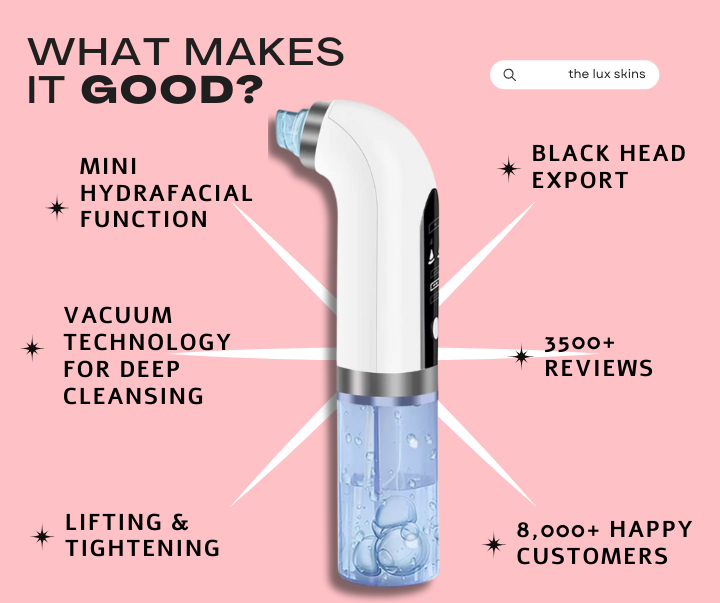 PureGlow Vacuum Pore Cleaner – Deep Cleansing Blackhead Remover for Clearer Skin