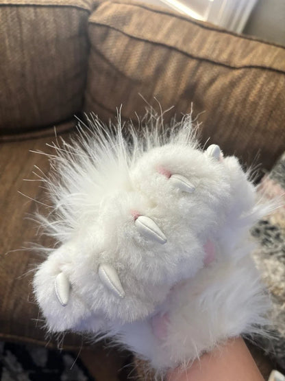 Fur Plush Furry Cat Claw Gloves