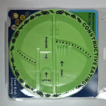Dino Dining Set – Dinosaur Kids Plate & Utensil Set for Fun, Independent Mealtimes