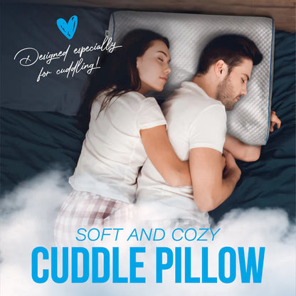 Mars Wellness Memory Foam Cuddle Pillow - Ergonomic Anti Pressure Couples Pillow with Arm Hole - Great for Cuddling, Neck & Shoulder Pain, Side Sleepers - Default Title