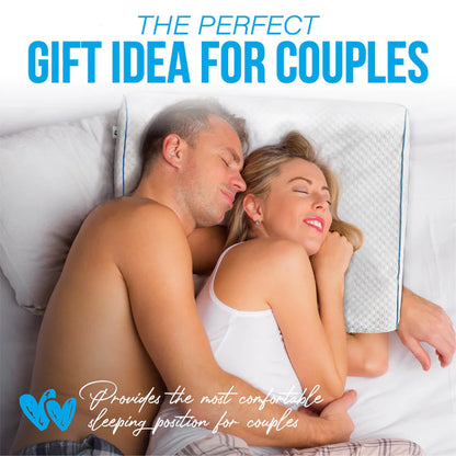 Mars Wellness Memory Foam Cuddle Pillow - Ergonomic Anti Pressure Couples Pillow with Arm Hole - Great for Cuddling, Neck & Shoulder Pain, Side Sleepers - Default Title