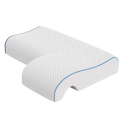 Mars Wellness Memory Foam Cuddle Pillow - Ergonomic Anti Pressure Couples Pillow with Arm Hole - Great for Cuddling, Neck & Shoulder Pain, Side Sleepers - Default Title