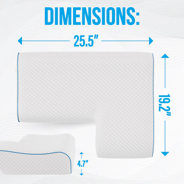 Mars Wellness Memory Foam Cuddle Pillow - Ergonomic Anti Pressure Couples Pillow with Arm Hole - Great for Cuddling, Neck & Shoulder Pain, Side Sleepers - Default Title