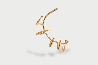 Gold Plated Multi Hoops Ear Cuff