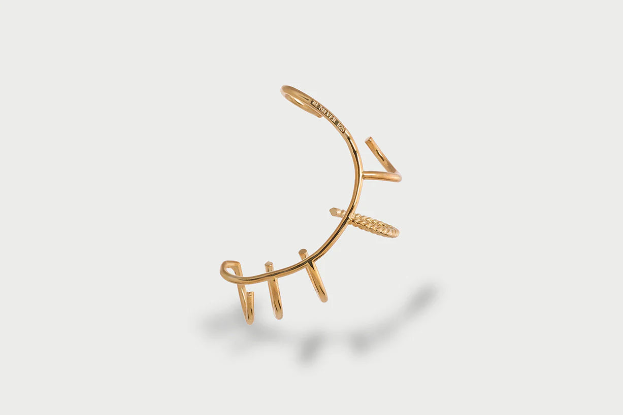 Gold Plated Multi Hoops Ear Cuff