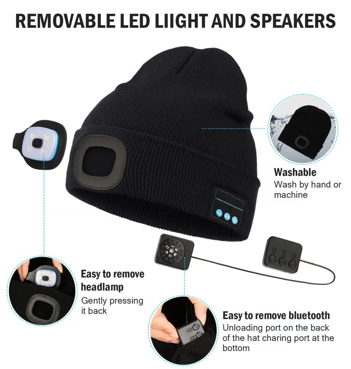 🔥 3-in-1 Function Bluetooth Beanie