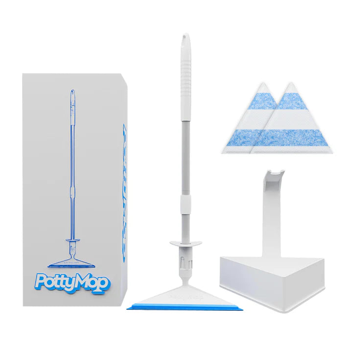 Mini Bathroom Mop & Holder System