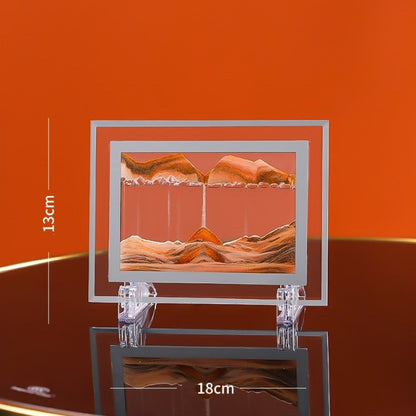 Moving Sand Art Picture Round Glass 3D 7/12inch
