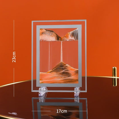 Moving Sand Art Picture Round Glass 3D 7/12inch