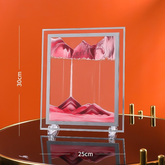 Moving Sand Art Picture Round Glass 3D 7/12inch