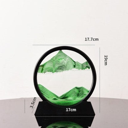 Moving Sand Art Picture Round Glass 3D 7/12inch