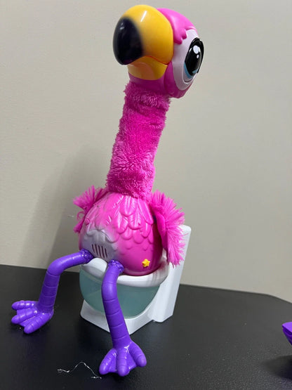 LITTLE LIVE PETS Gotta Go Flamingo Repeating Singing Wiggling Pooping Plush Toy