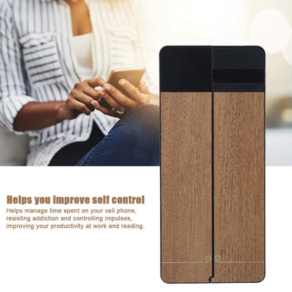 Cell Phone Lock Box Opaque Frame Phone Timer Lock Box Wood Grain Texture For