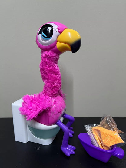 LITTLE LIVE PETS Gotta Go Flamingo Repeating Singing Wiggling Pooping Plush Toy