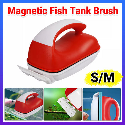 Magnetic Brush Cleaner Cleaning Glass Algae Aquarium Magnet Fish Tank