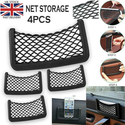 3 Layer Car Storage Net Bag Cargo Elastic Seat Mesh Organizer Holder Pocket US