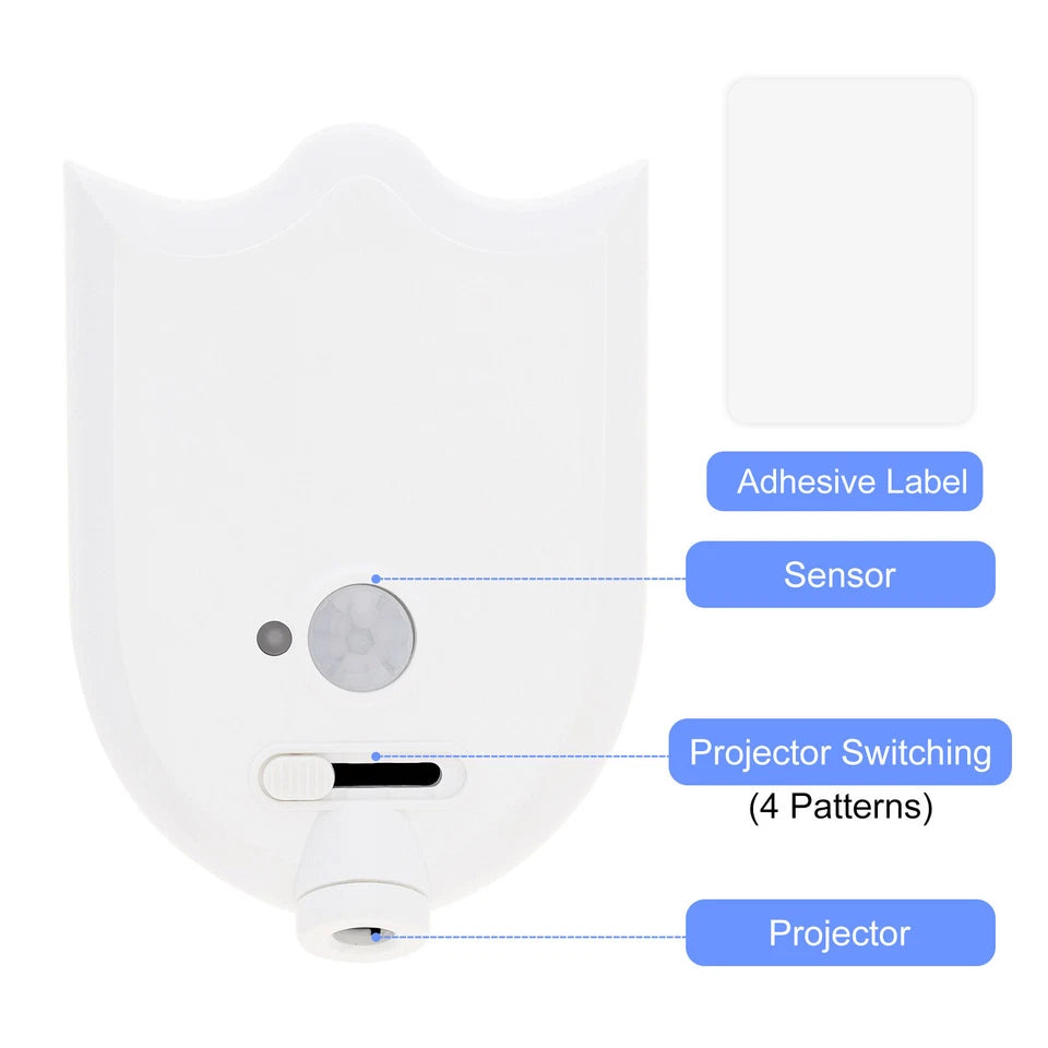 Toilet Night Light LED Motion Activated Sensor Bathroom Lamp Decor Four Pattern