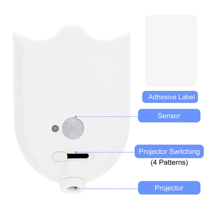 Toilet Night Light LED Motion Activated Sensor Bathroom Lamp Decor Four Pattern