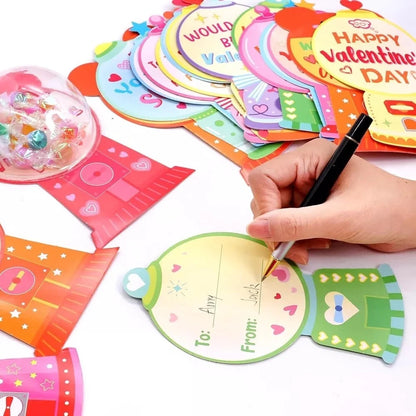36 Pack Kids Valentines Day Cards Classroom Exchange Gifts DIY Colorful