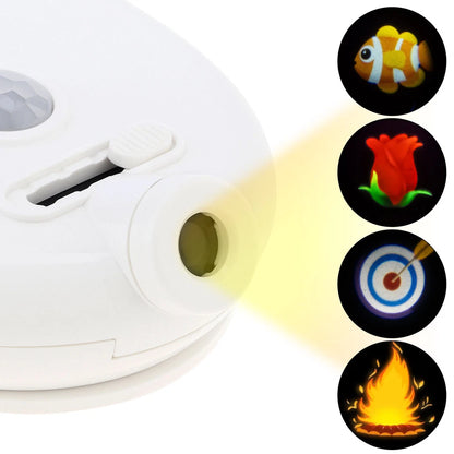 Toilet Night Light LED Motion Activated Sensor Bathroom Lamp Decor Four Pattern