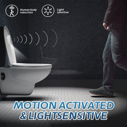 Toilet Night Light LED Motion Activated Sensor Bathroom Lamp Decor Four Pattern