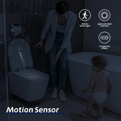 Toilet Night Light LED Motion Activated Sensor Bathroom Lamp Decor Four Pattern