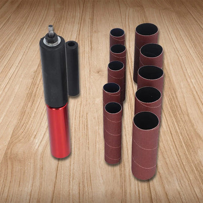 Multi-Surface Spindle Sander Adapter Kit with 10 PCS Sandpaper