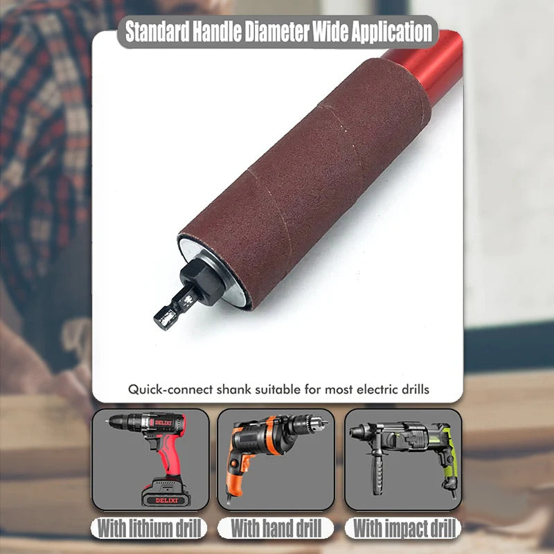 Multi-Surface Spindle Sander Adapter Kit with 10 PCS Sandpaper