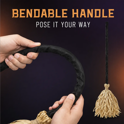 Animated Witch Broom Halloween Decoration with Lights and Sound🧙