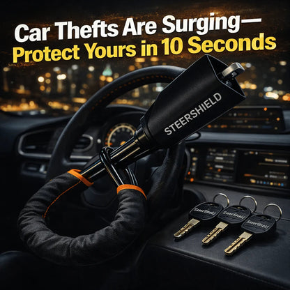 SteerShield™ Car Anti-Theft Lock – Visible Protection in Seconds