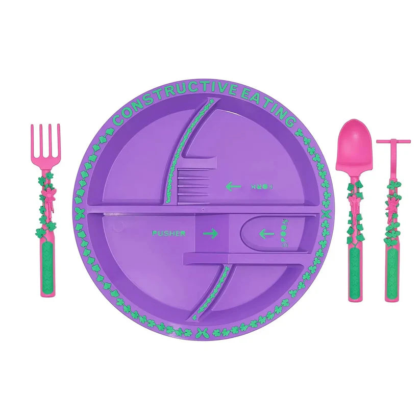 Dino Dining Set – Dinosaur Kids Plate & Utensil Set for Fun, Independent Mealtimes