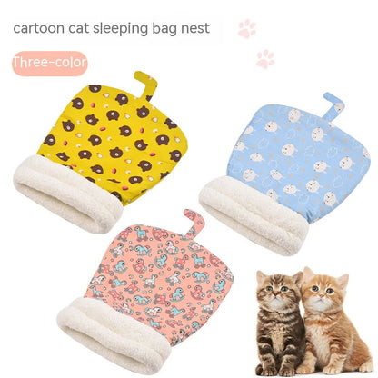 Winter cat sleeping bag